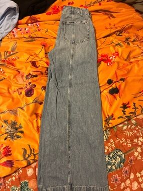 Madewell Wide Sweep Trouser Light Blue Wide-Leg High-Rise Jeans